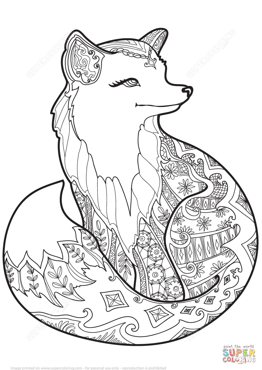 Fox Coloring Pages Coloring Page 2019 920x1300 Fox Coloring Pages Coloring Page 2019