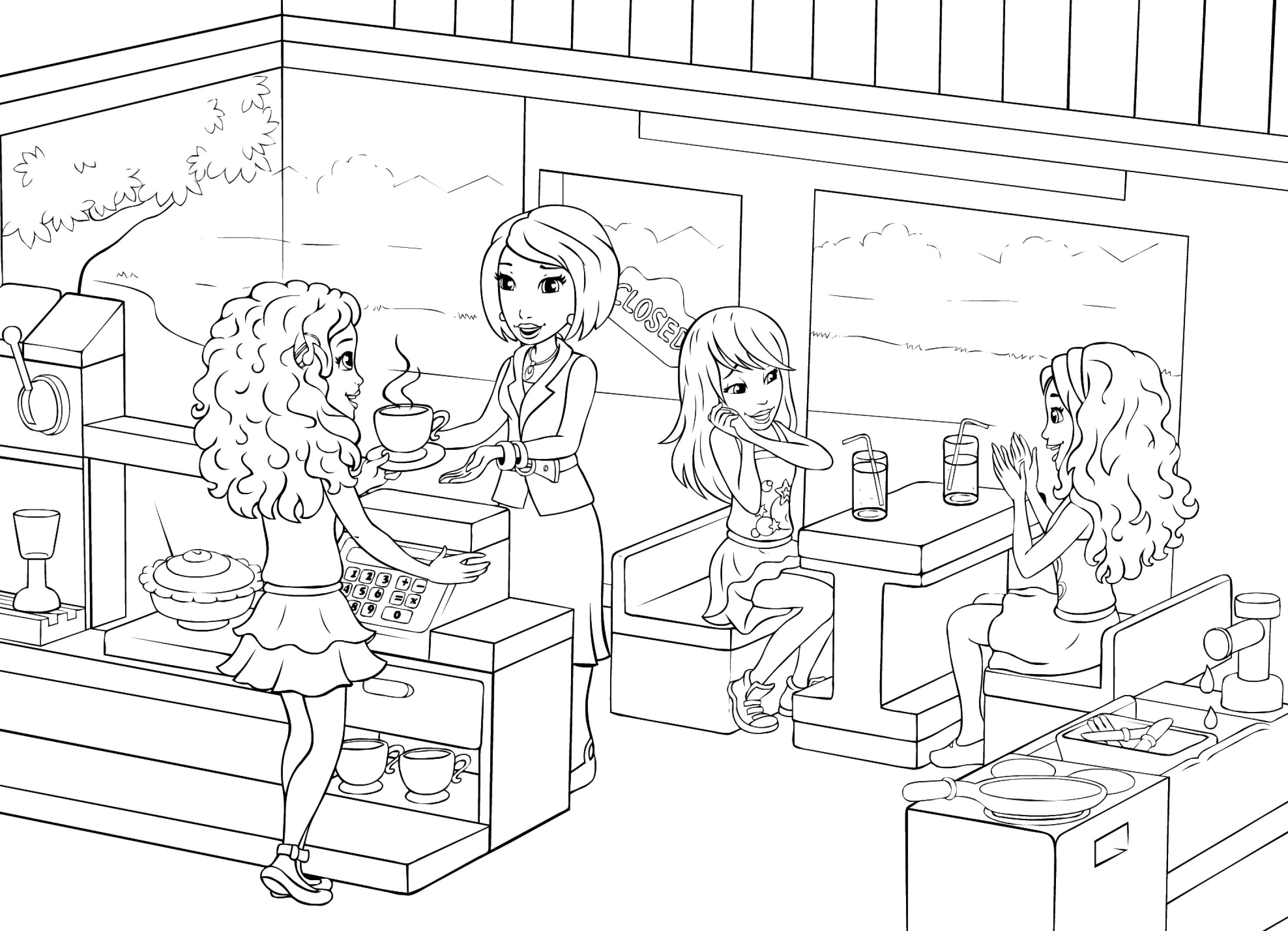 2964x2142 Lego Friends Coloring Pages