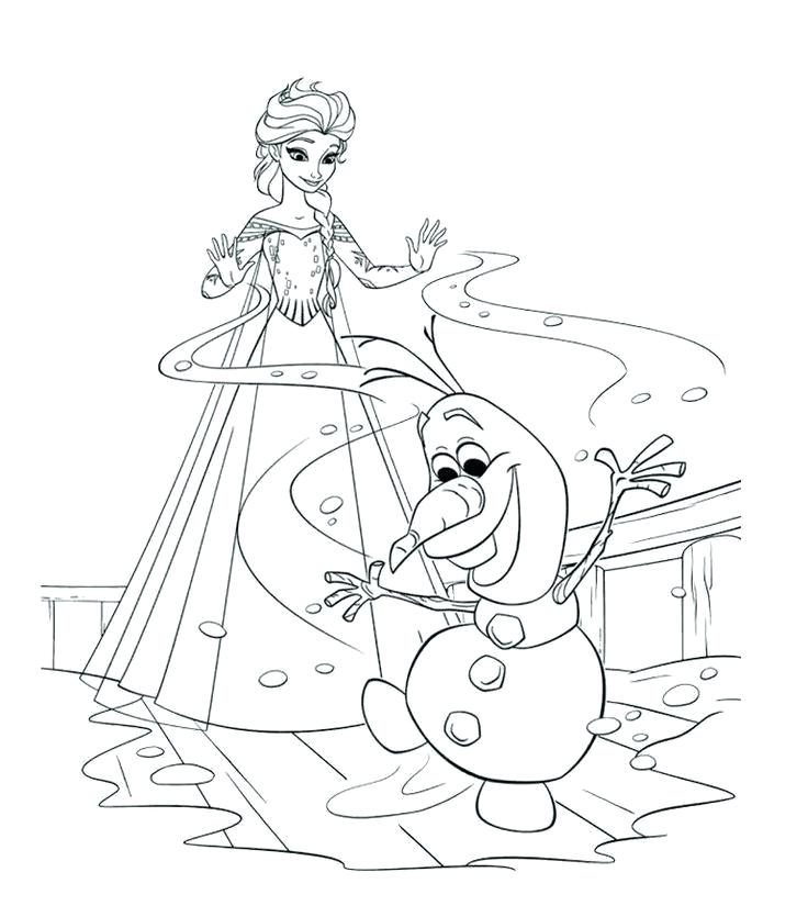 736x835 Frozen Coloring Pages Online