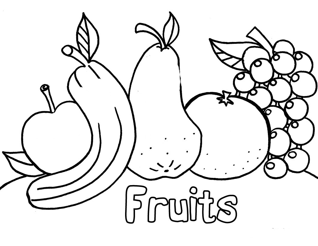Fruit Coloring Pages Fruits For Kids Free 1060x820 Fruit Coloring Pages Fruits For Kids Free