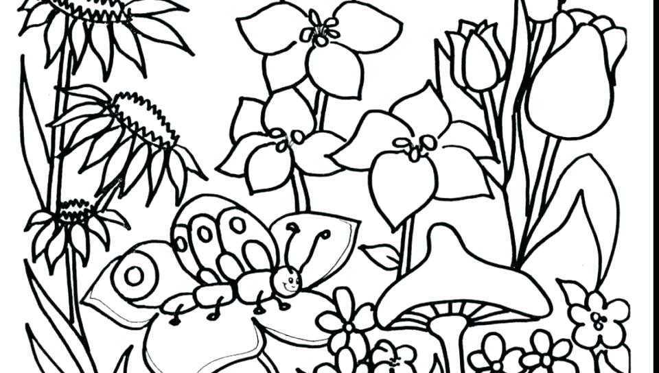 Spring Garden Colouring Pages Coloring Children In The Page 960x544 Spring Garden Colouring Pages Coloring Children In The Page