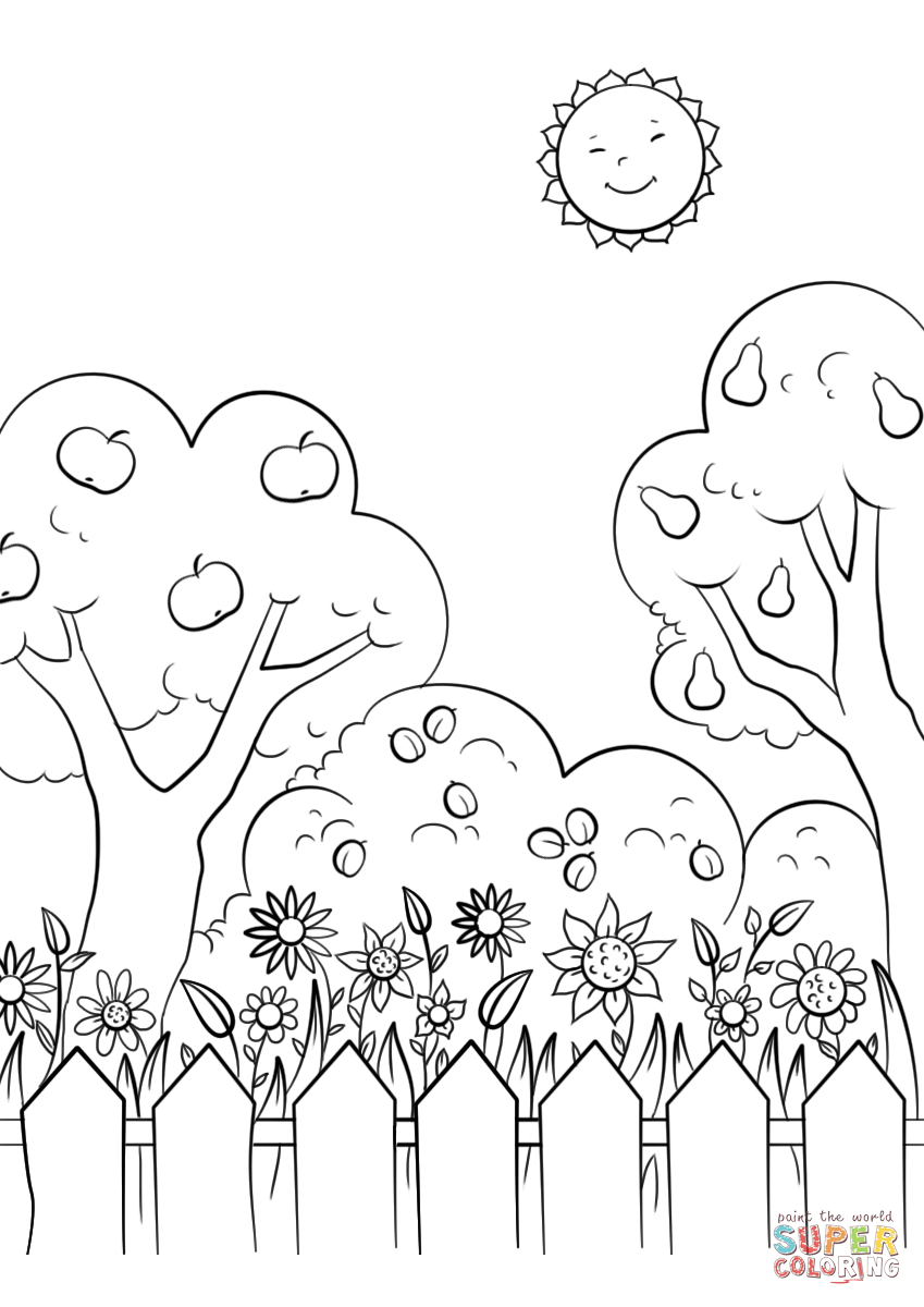Beautiful Garden Coloring Page Free Printable Pages Unusual 849x1200 Beautiful Garden Coloring Page Free Printable Pages Unusual