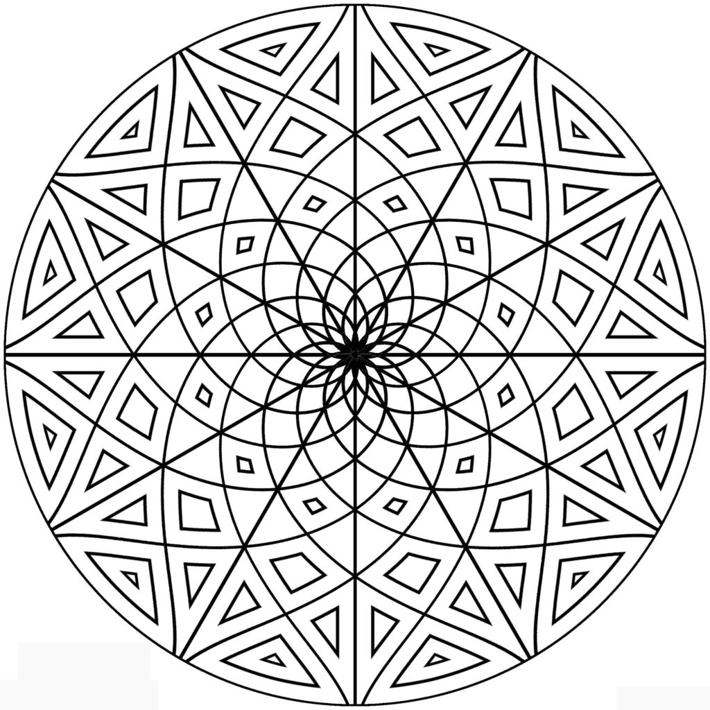 1024x1024 Free Geometric Coloring Pages