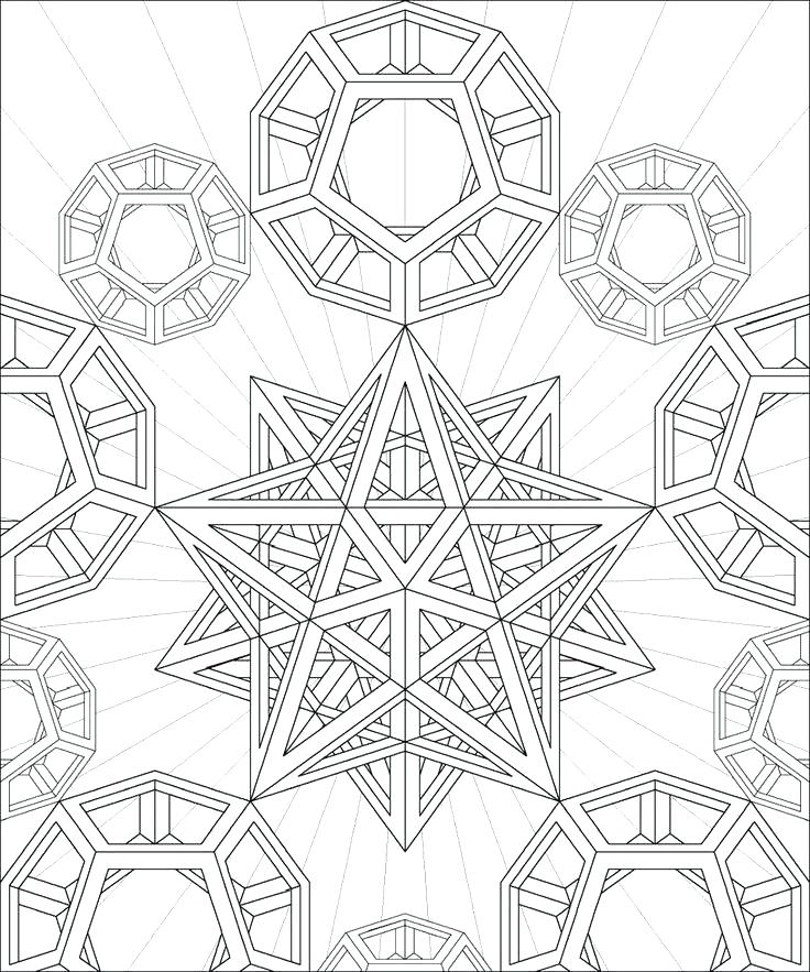 736x883 Geometric Coloring Pages Geometric Coloring Book And Coloring