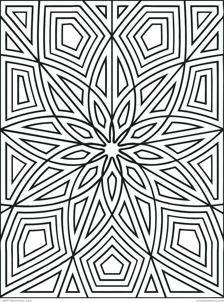 735x993 Geometry Dash Coloring Pages Easy Geometric Coloring Pages