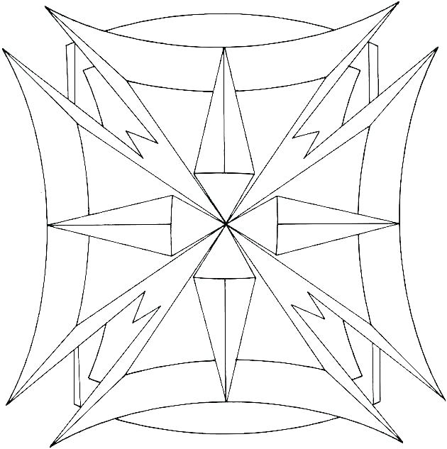 630x633 Geometric Patterns Coloring Pages