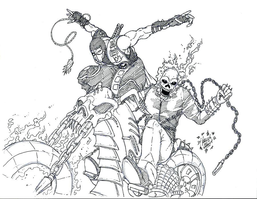 900x695 Ghost Rider Coloring Pages Printable Coloring Picture Of Ghost
