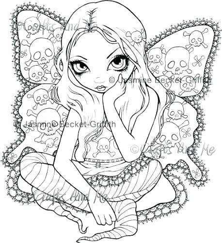 458x500 Goth Coloring Pages Simple Coloring Pages Print Ideas Goth Fairy