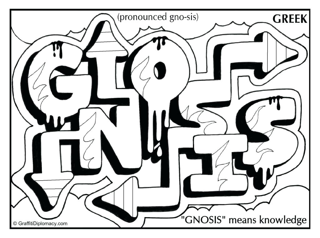 1024x763 Graffiti Coloring Graffiti Means Knowledge Graffiti Coloring Page