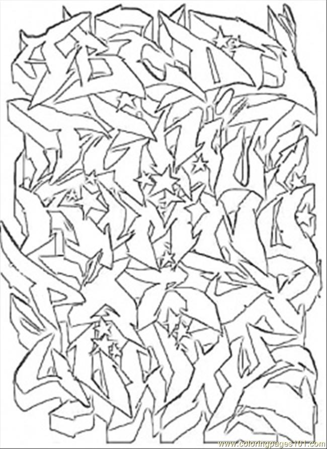 650x892 Graffiti Coloring Page