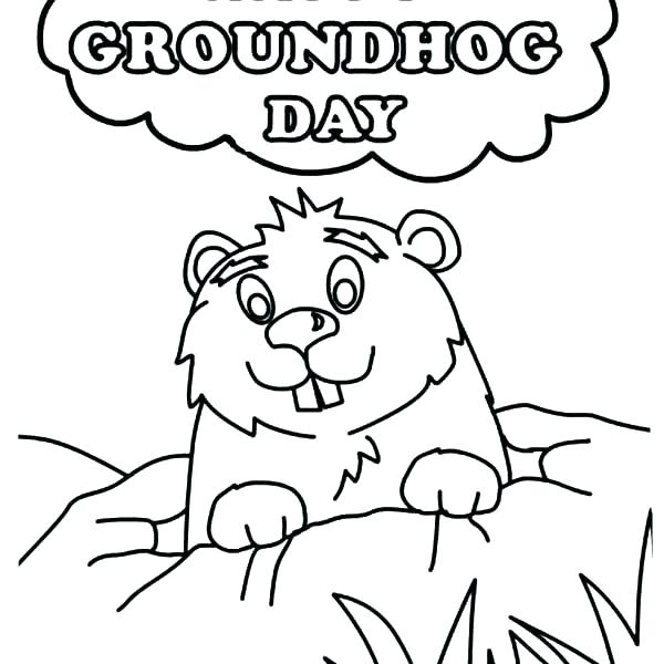 Groundhog Day Coloring Page Groundhog Coloring Page Groundhog 600x600 Groundhog Day Coloring Page Groundhog Coloring Page Groundhog