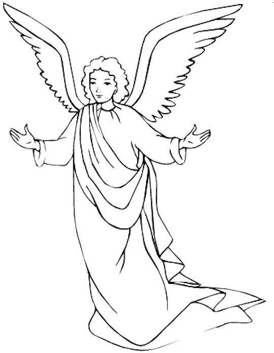 540x695 Free Printable Angel Coloring Pages For Kids Angel, Guardian