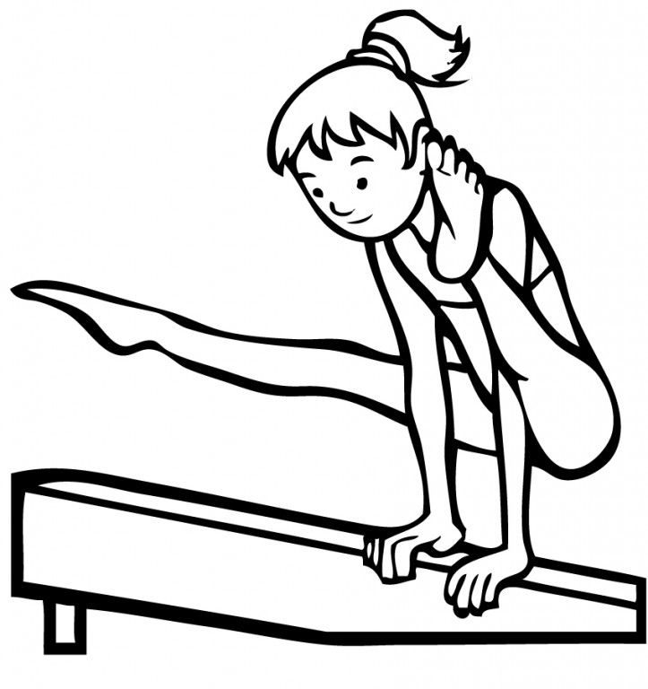 723x768 Astonishing Ideas Coloring Page Gymnastics Free Printable