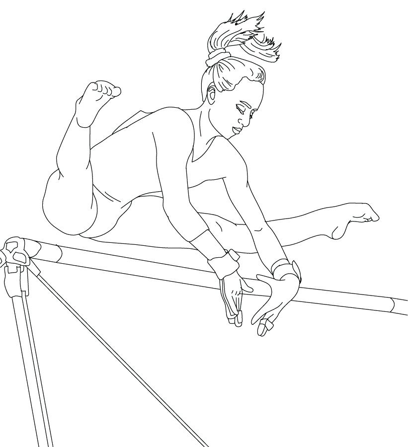 821x900 Gymnastics Coloring Page Free Gymnastics Coloring Pages Sport