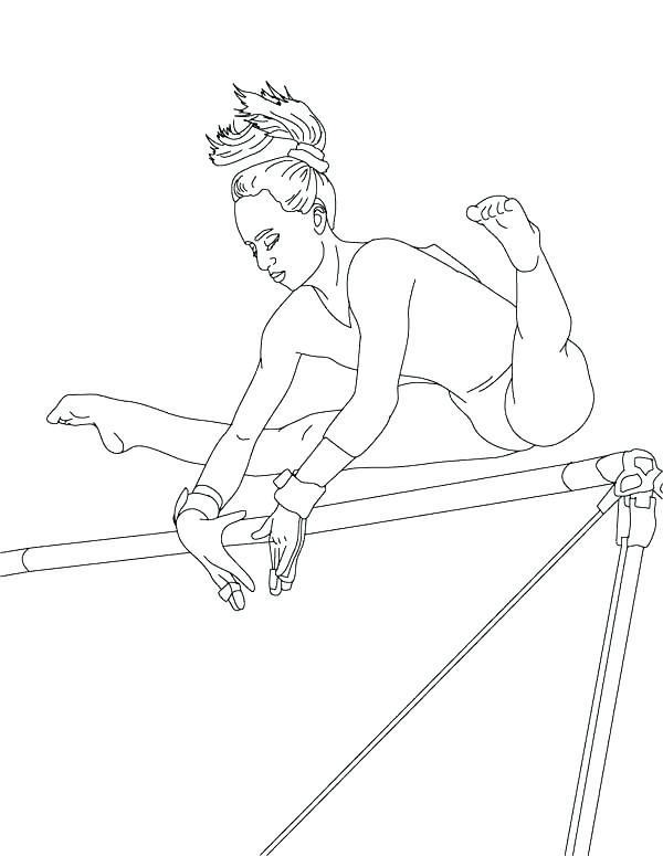 600x775 Printable Gymnastics Coloring Pages Sport Gymnastics Coloring