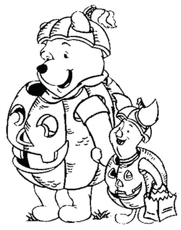 Disney Halloween Coloring Pages Free Pooh Friends Coloring Pages 600x763 Disney Halloween Coloring Pages Free Pooh Friends Coloring Pages