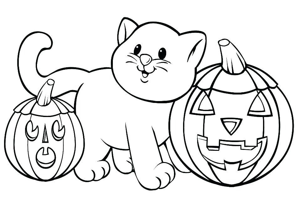 Free Halloween Coloring Pages To Print Cat Coloring Pages Free 957x668 Free Halloween Coloring Pages To Print Cat Coloring Pages Free