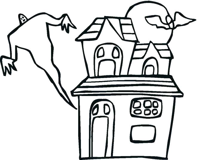 Halloween Haunted House Coloring Pages Printables Free For Color 660x535 Halloween Haunted House Coloring Pages Printables Free For Color
