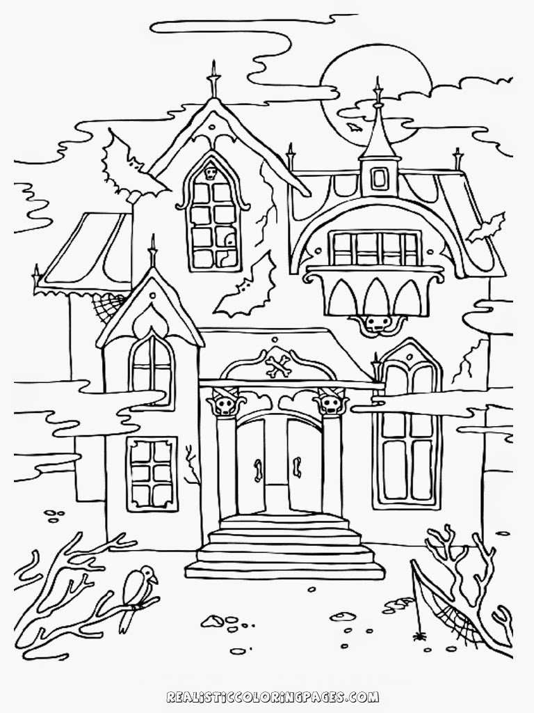 Old House Coloring Pages School 768x1024 Old House Coloring Pages School