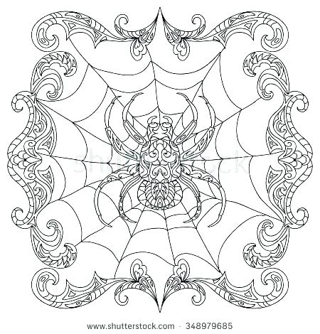 450x470 Black White Cartoon Spider Coloring Page Kids Coloring Pages Black