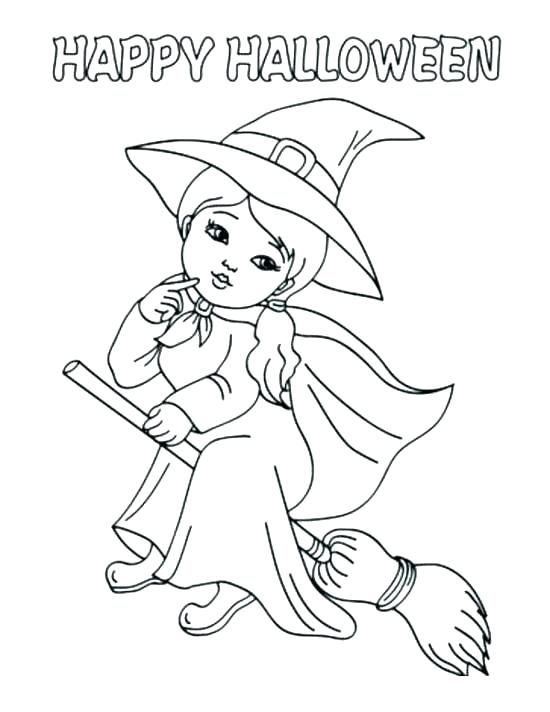 550x712 Halloween Witches Coloring Pages Witch Kids Spider Sheet Free