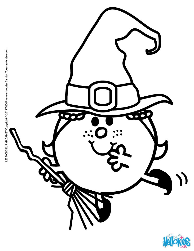 820x1060 Magnificent Halloween Witch Coloring Pages Free Printable Kids