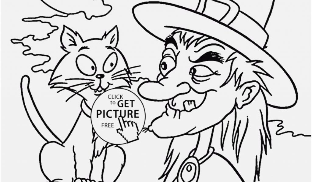 1024x600 Witch Coloring Pages Graphic Halloween Witch And Black Cat