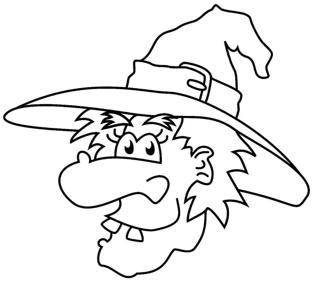 1086x978 Free Printable Halloween Witch Coloring Page