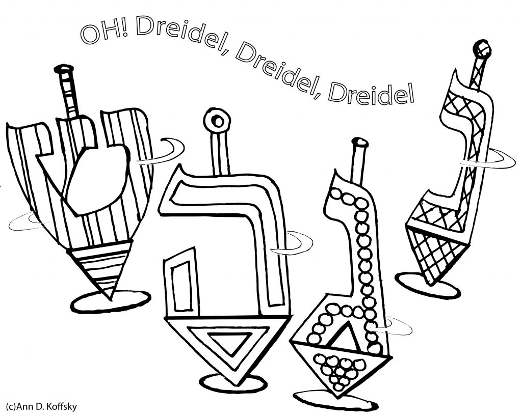 8 Of The Best, Most Artful Hanukkah Coloring Pages 1024x819 8 Of The Best, Most Artful Hanukkah Coloring Pages