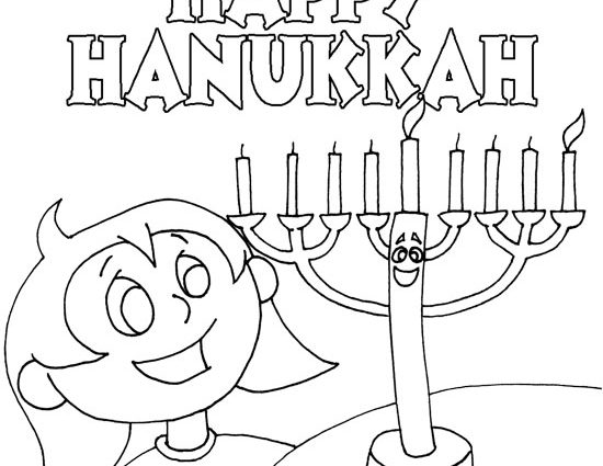 Hanukkah Coloring Pages Free Printable For Intended Decorations 18 550x425 Hanukkah Coloring Pages Free Printable For Intended Decorations 18