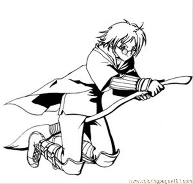650x621 Harry Potter Quidditch Coloring Page