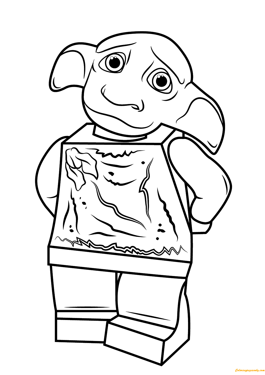 1060x1500 Lego Dobby Harry Potter Coloring Page Free Pages Online