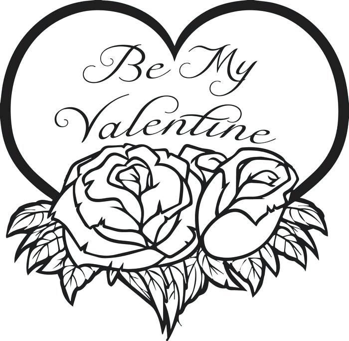 Free Valentine Day Coloring Pages 700x683 Free Valentine Day Coloring Pages