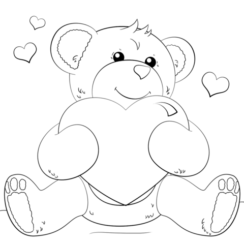 Cute Heart Coloring Pages Cute Bear With Heart Coloring Page Free 480x480 Cute Heart Coloring Pages Cute Bear With Heart Coloring Page Free