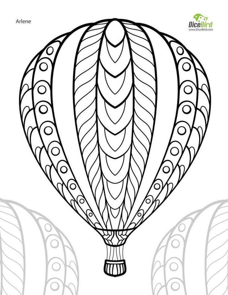 736x952 Drawn Hot Air Balloon Coloring Book