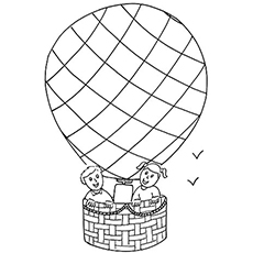 230x230 Hot Air Balloon Coloring Pages