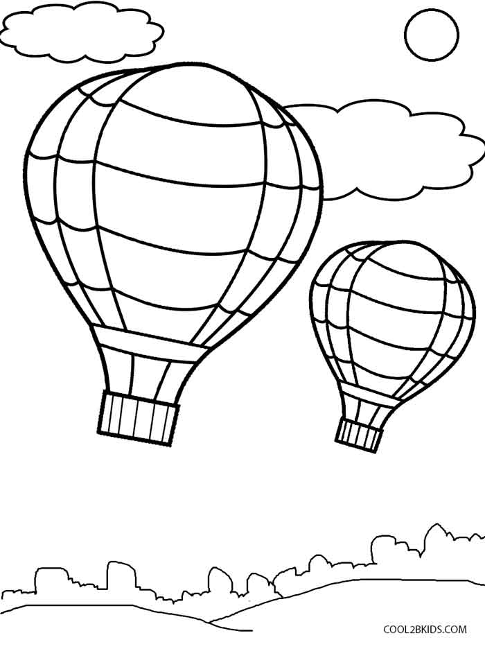 700x936 Kids In Hot Air Balloon Coloring Page Download Free 9 Pages