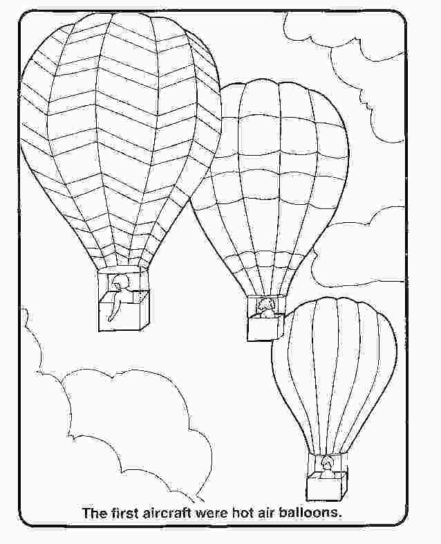 638x786 Balloon Coloring Pages Free