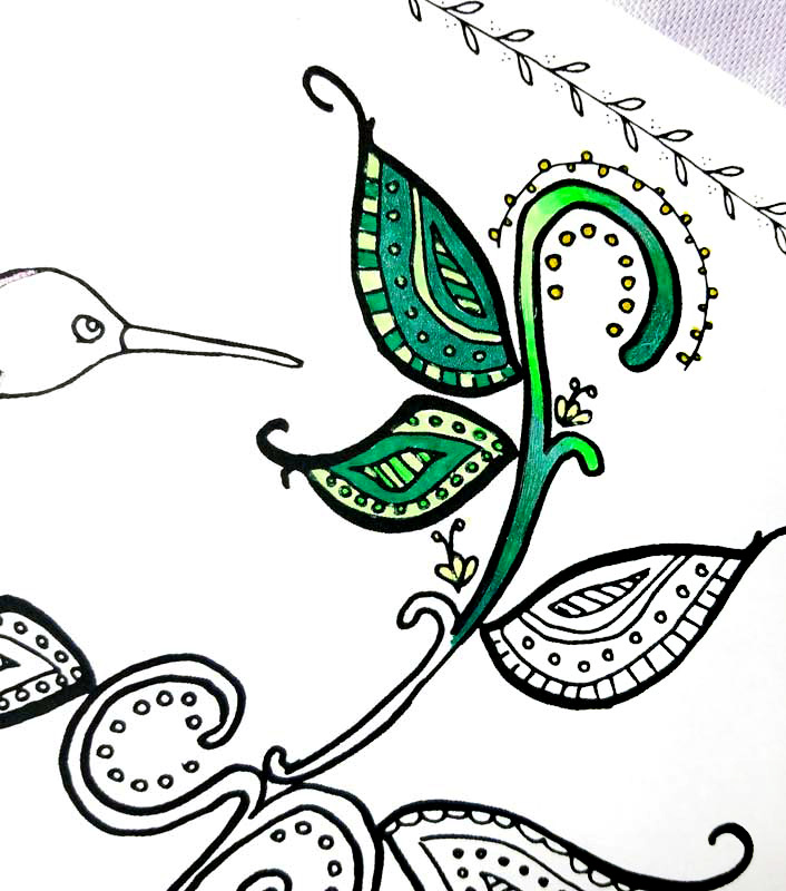 706x800 Hummingbird Coloring Page