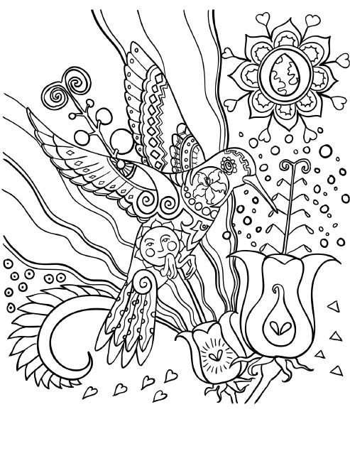 493x635 Hummingbird Coloring Pages