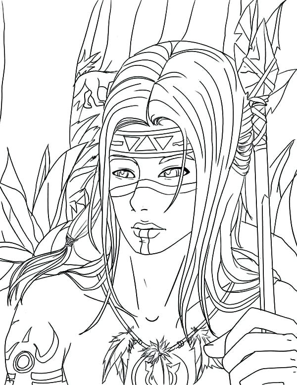 Native American Coloring Pages Free Native Warrior Coloring Page 600x777 Native American Coloring Pages Free Native Warrior Coloring Page