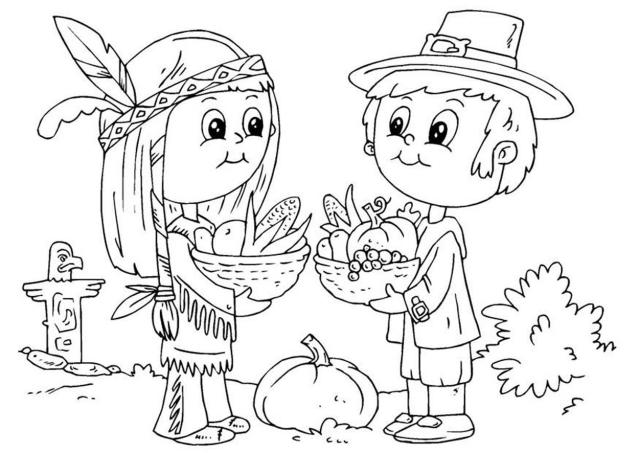 Pilgrim Indian Coloring Pages Free Printable Pilgrim And Indian 639x453 Pilgrim Indian Coloring Pages Free Printable Pilgrim And Indian