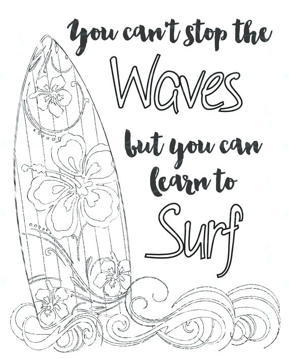 Adult Inspirational Coloring Page Printable Learn To Surf 570x708 Adult Inspirational Coloring Page Printable Learn To Surf