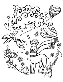 Printable January Coloring Page. Free Pdf Download 202x261 Printable January Coloring Page. Free Pdf Download