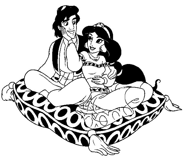 Jasmine Clipart Coloring Page 620x538 Jasmine Clipart Coloring Page