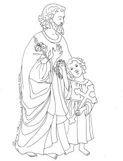Two Coloring Pages For The Feast Of St. Joseph March 19th Saint 246x320 Two Coloring Pages For The Feast Of St. Joseph March 19th Saint