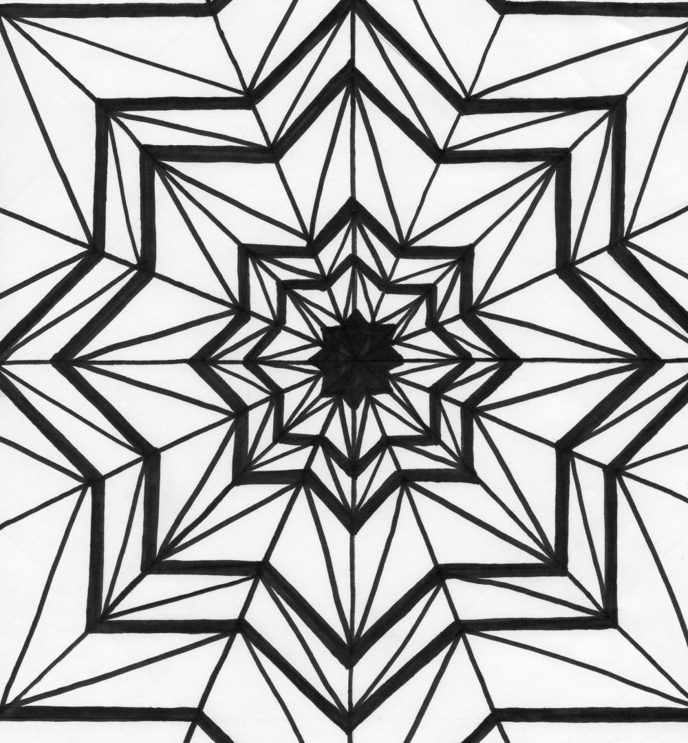 1000x1080 Hard Kaleidoscope Coloring Pages For Adult Printable Adults Animal