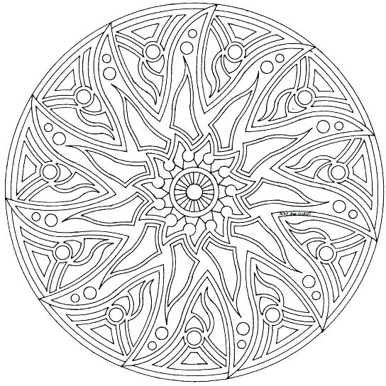 544x544 Kaleidoscope Coloring Pages Kaleidoscope Coloring Page