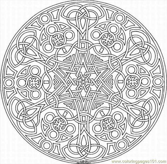 650x638 Kaleidoscope Coloring Pages