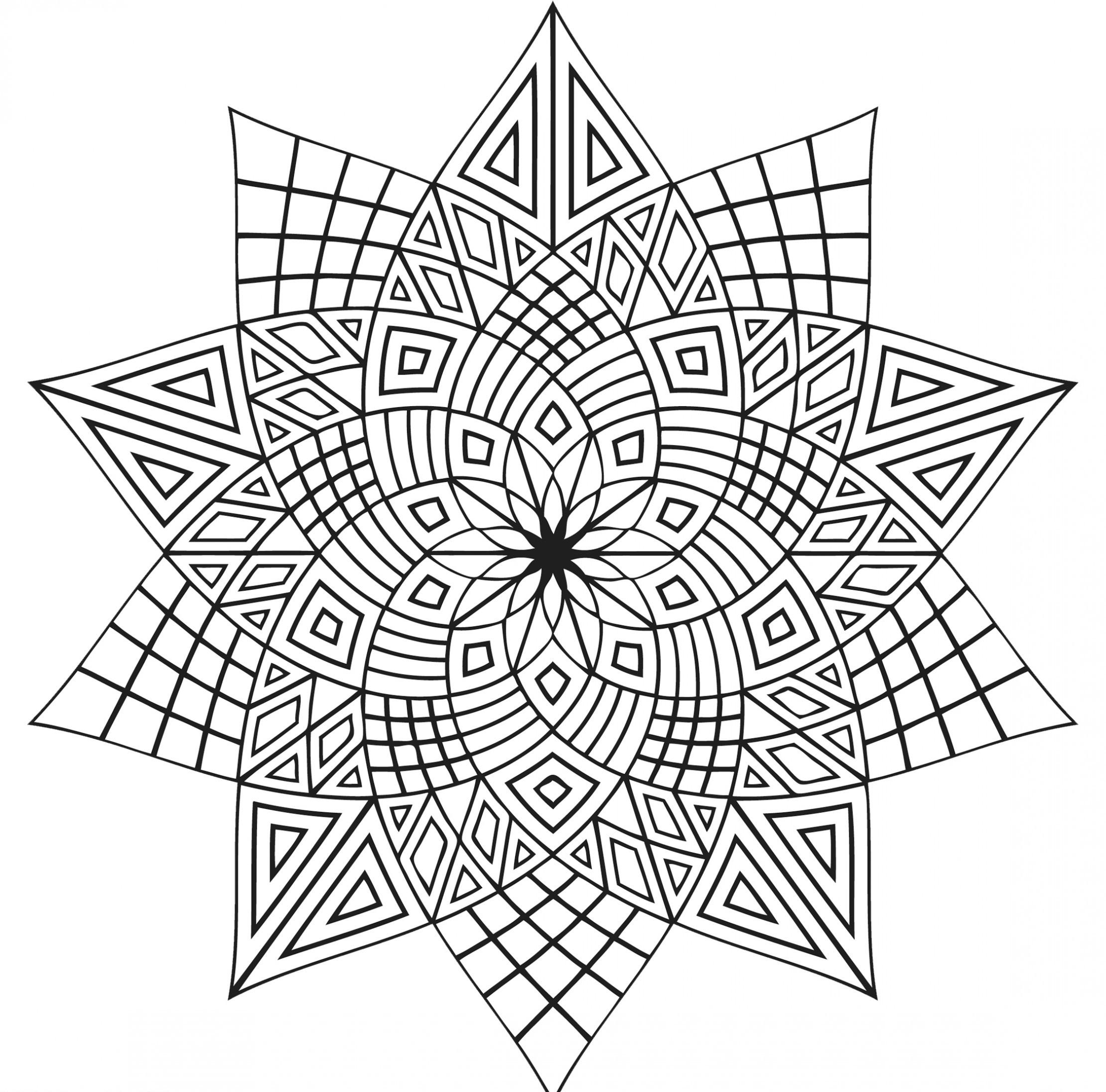 2220x2191 Kaleidoscope Coloring Pages Free Designs Allmadecine Weddings